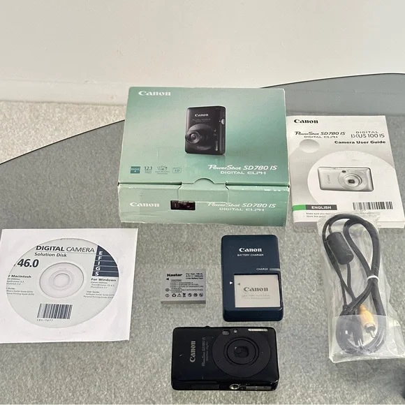 Canon SD780 IS Black Digital Camera with Accessories